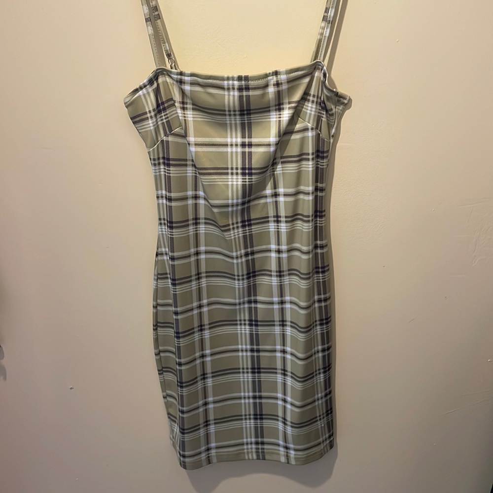 Plaid Green Mini-Dress.